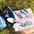 Anpassen Gartenkit Aluminium Handwerkzeug graben Klauen Gartenhandschuhe Geschenkset für Männer Frauen
